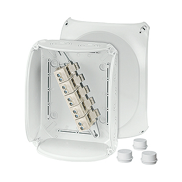 HEN DK 2525 GZ Krabcová rozvodka pro vnitřní a venkovní chráněné instalace IP 55/IP 66, se svorkovni