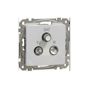 SCHN SDD113484 Sedna D/E - TV-R-SAT zásuvka průběžná 7dB, Aluminium