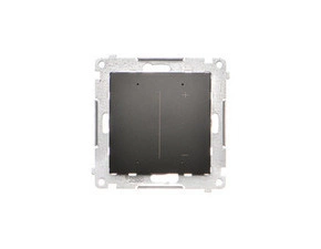 Stmívač tlačítkový SIMON DESL1W.01/49, Wi-Fi, stm. LED 230 V, s LED podsv., černá mat metalíza