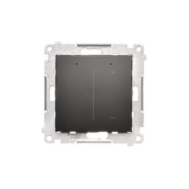 Stmívač tlačítkový SIMON DESL1W.01/49, Wi-Fi, stm. LED 230 V, s LED podsv., černá mat metalíza