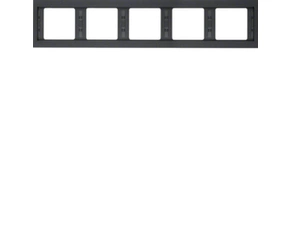 HAG 13937006 Rámeček 5-násobný, vodorovný, Berker K.1, antracit, mat
