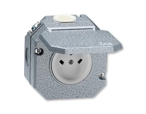 Zásuvka technická venkovní ABB Variant 5515N-C05752, šedá, Al, vzor C1, IP55