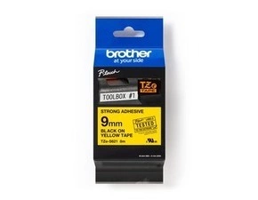 BROTHER   páska do tiskárny štítků, , TZE-S621, černý tisk/žlutý podklad, 9 mm