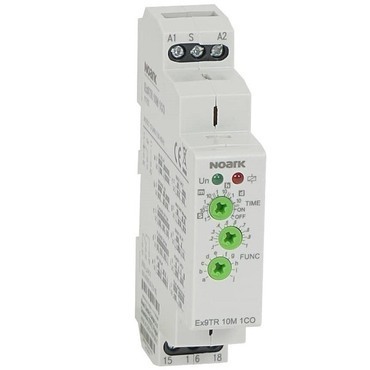 NOARK 111732 Ex9TR 10M 1CO Multifunkční časové relé, 10 funkcí,1x Přepínací kontakt 16A, 12-240V AC/