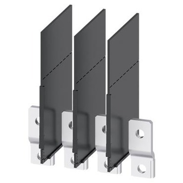 Připojovací sada 3VA9154-0QB00 3VA9154-0QB00, přední přívody - prodloužené, Cu/Al pasy / kabelová