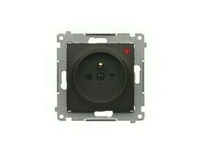SIMON DGZ1CZ.01P/46 Zásuvka silová 1 násobná typ E, s uzemněním, se clonkami, 16 A/250 V~ bez šroub