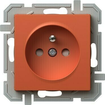 TEM ZÁSUVKA FRANCOUZSKÁ 2P+E 16A 250V~ OR XO oranžová