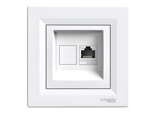 Zásuvka datová SCHNEIDER ASFORA EPH4300121, CAT5E, RJ45, UTP, bílá