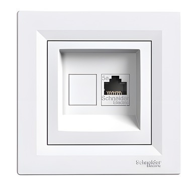Zásuvka datová SCHNEIDER ASFORA EPH4300121, CAT5E, RJ45, UTP, bílá