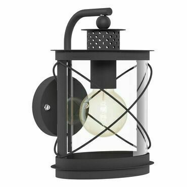 Svítidlo venkovní EGLO AL-WL 1 E27 ABWÄRTS SCHWARZ HILBURN, nástěnné