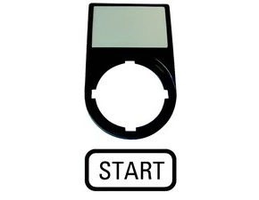 EATON 216495 M22S-ST-GB1 Nosiče štítků-komplety, 30x50mm, oblé, černé START