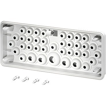 HEN Mi FP 38 Příruba pro stěnu rozvodnice 300mm, s vývodkami (těsnícími membránami) 29x O7-12mm, 4x