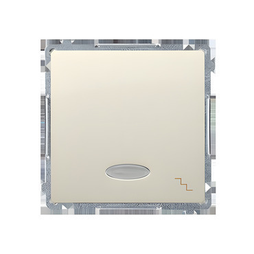 Přepínač střídavý SIMON BASIC BMW6L.01/12, LED podsv., ř.6So, 10A/250V~, bezšr. sv., béžová