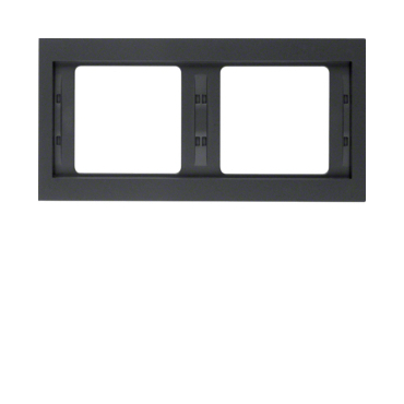 HAG 13637006 Rámeček 2-násobný vodorovný, Berker K.1, antracit, mat