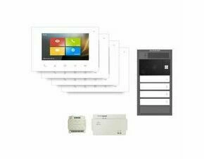 SADA DV 4úč.MODULÁRNÍ tablo na zeď: 4xIS01:7";PS01;distributor