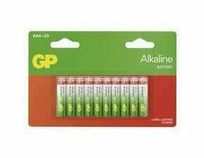 Baterie alkalická GP B0412L ALKALINE AAA (LR03) 20BL
