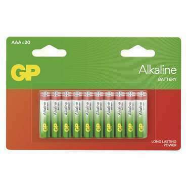 Baterie alkalická GP B0412L ALKALINE AAA (LR03) 20BL