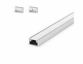 LED profil přisazený GREENLUX SET-PROFIL (E2) SR/ML 2m, stříbrná
