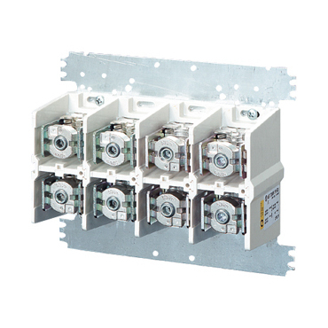 HEN Mi VE 304 Svorkovnice 4 pólová upevněná na montážní desce, 630A, připojitelnost 2x 120-300mm2 ne