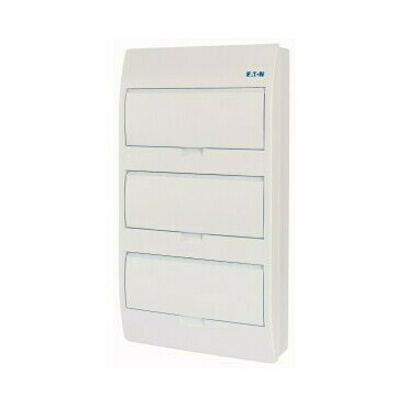 Rozvodnice nástěnná EATON 284642 BC-O-3/36-TW-ECO, bílé plast. dveře, 3 řady, 36 modulů