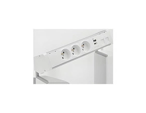 Blok zásuvkový na desku SIMON 480 48410E30BK00000-30, 3 zás.+USB nab.+kryt 2xRJ45, konektor, hlin./b