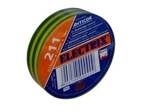 Páska elektroizolační ANTICOR 208, 211 PVC, 15x10x0,13, žluto-zele
