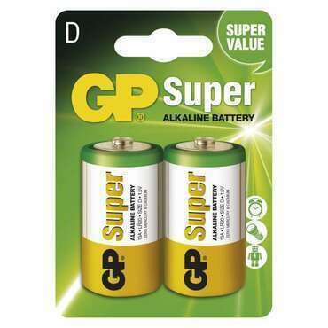 Baterie alkalická GP SUPER B1341 D (LR20) 2BL