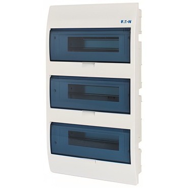Rozvodnice zápustná EATON 284641 BC-U-3/36-ECO, průhledné plast. dveře, 3 řady, 36 modulů
