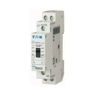 EATON 265574 Z-TN230/SS Instalační relé 230V AC, 2 zap. kont., 20A, mechanická předvolba ON/AUT/OFF