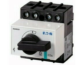 EATON 1314161 DMM-63/1 Odpínač DUMECO, 63A, 3+N-pól, zadní montáž, s osou a ovládací pákou