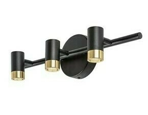 Koupelnové svítidlo Kadir černá/zlatá LED 9W RABALUX 75042