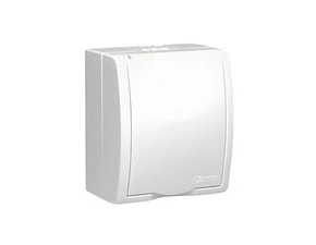 Zásuvka SIMON AQUARIUS AQGZ1/11, 1 nás., IP54, 16A/250V~, šr. sv., bílá