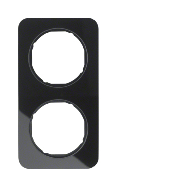 HAG 10122116 Rámeček 2-násobný, Berker R.1, sklo, černá