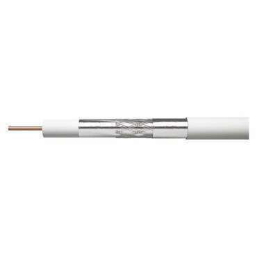 Kabel koaxiální EMOS CB500, PVC, průměr vodiče 0,75mm, průměr pláště 5mm, vnitřní, bílý, 250m