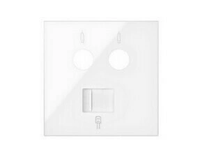 Kryt zásuvky anténní SIMON 10000072-130, R+TV+SAT+data konektor RJ45 kat. 6, bílá