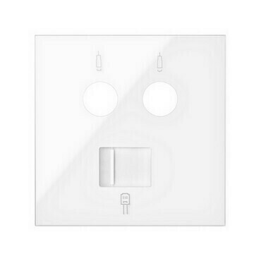 Kryt zásuvky anténní SIMON 10000072-130, R+TV+SAT+data konektor RJ45 kat. 6, bílá