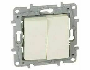 Přepínač střídavý dvojitý č.6+6 LEG 664802 Niloé béžová