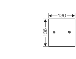 HEN KG MP 02 Montážní deska do KG 9002, tloušťka materiálu 4mm, rozměry 130x136mm