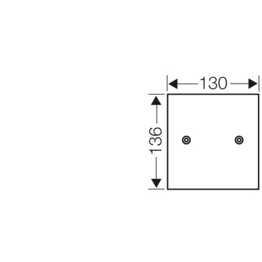 HEN KG MP 02 Montážní deska do KG 9002, tloušťka materiálu 4mm, rozměry 130x136mm
