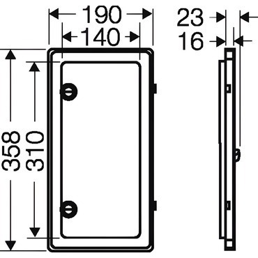 HEN NZ KL 54 Odklápěcí okénko, IP 54, rozměr otevřeného prostoru 140x310mm