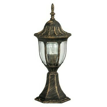 Venkovní sloupkové svítidlo Milano antická zlatá E27 1×60W RABALUX 8373