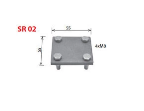 KOVO 24242 SR 02 (4xM8), N V4A  svorka odbočná a spojovací