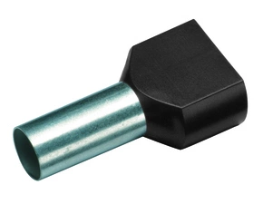 CIMCO  187707 Izolovaná dvojitá dutinka Cu 2 x 1,5/8 mm, černá (100 ks)