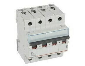 Jistič čtyřpolový LEGRAND 404154 TX3 4P B16 10000A