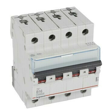 Jistič čtyřpolový LEGRAND 404154 TX3 4P B16 10000A