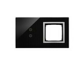 Kryt dotyk. ovl. SIMON DSTR230/74, 1 ovl. Simon 54 Touch, 2 dotyk.+1 otvor, lávová/stř. metalíza