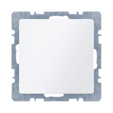 HAG 6710096089 Záslepka se středovým dílem, Berker Q.x, bílá, sametová