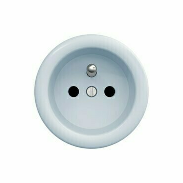 Zásuvka 230V GREENLUX KLIKLAP M/ZF, blankytně modrá