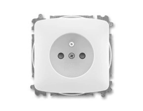 Zásuvka jednonásobná ABB TANGO 6619A-A06357 B, clonky, bílá