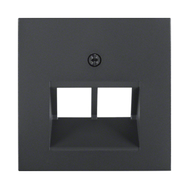 HAG 14091606 Centrální díl pro zásuvku datovou 2x RJ45, šikmá, Berker S.1/B.x, antracit, mat
